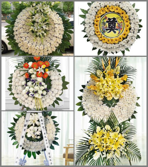 山东青岛莱西市梅花山街道产芝村花圈速递