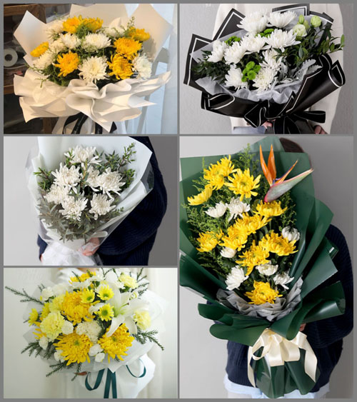 山东青岛莱西市梅花山街道产芝村白事花束代送